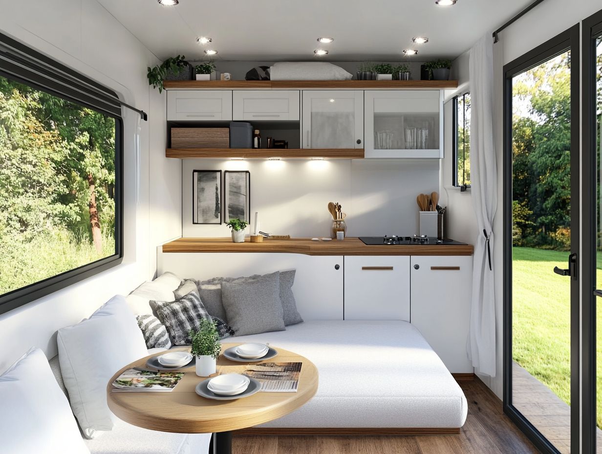 Infographic on choosing furniture for tiny houses