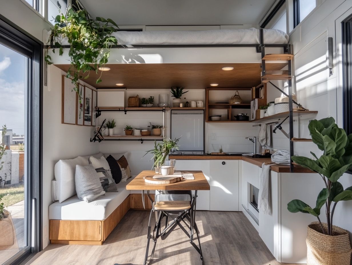 An example of a multi-functional tiny house interior