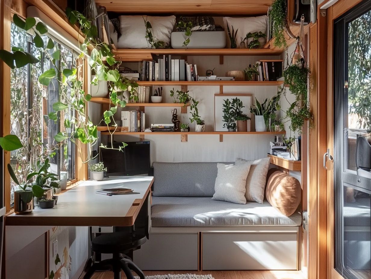 Illustration of Utilizing Vertical Space in a Tiny House