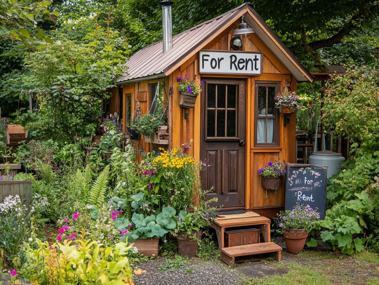 A beautiful tiny house rental showcasing location and amenities