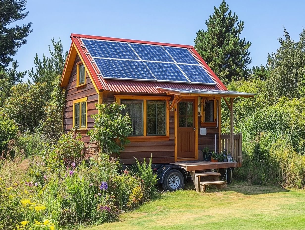 Infographic explaining energy efficiency in tiny houses