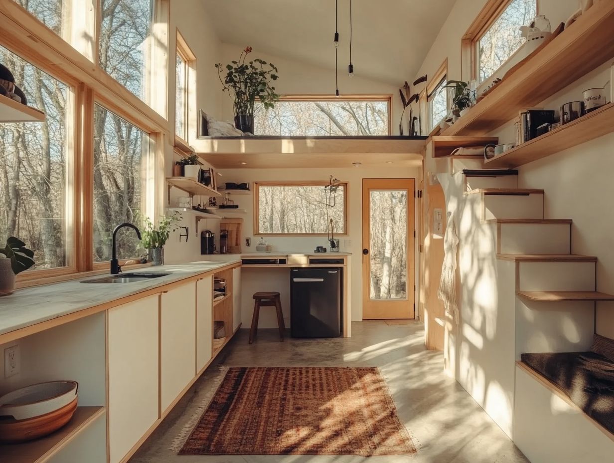 A diagram showing practical solutions for retrofitting a tiny house for accessibility