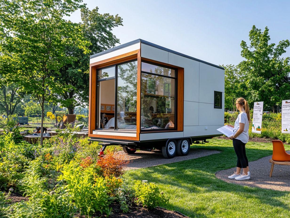 Illustration of legal considerations for building a tiny house