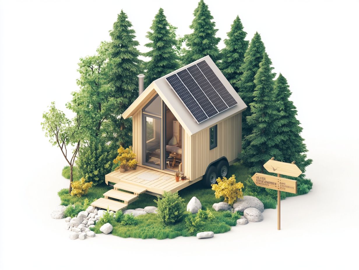 Image illustrating various frequently asked questions about tiny house legal issues