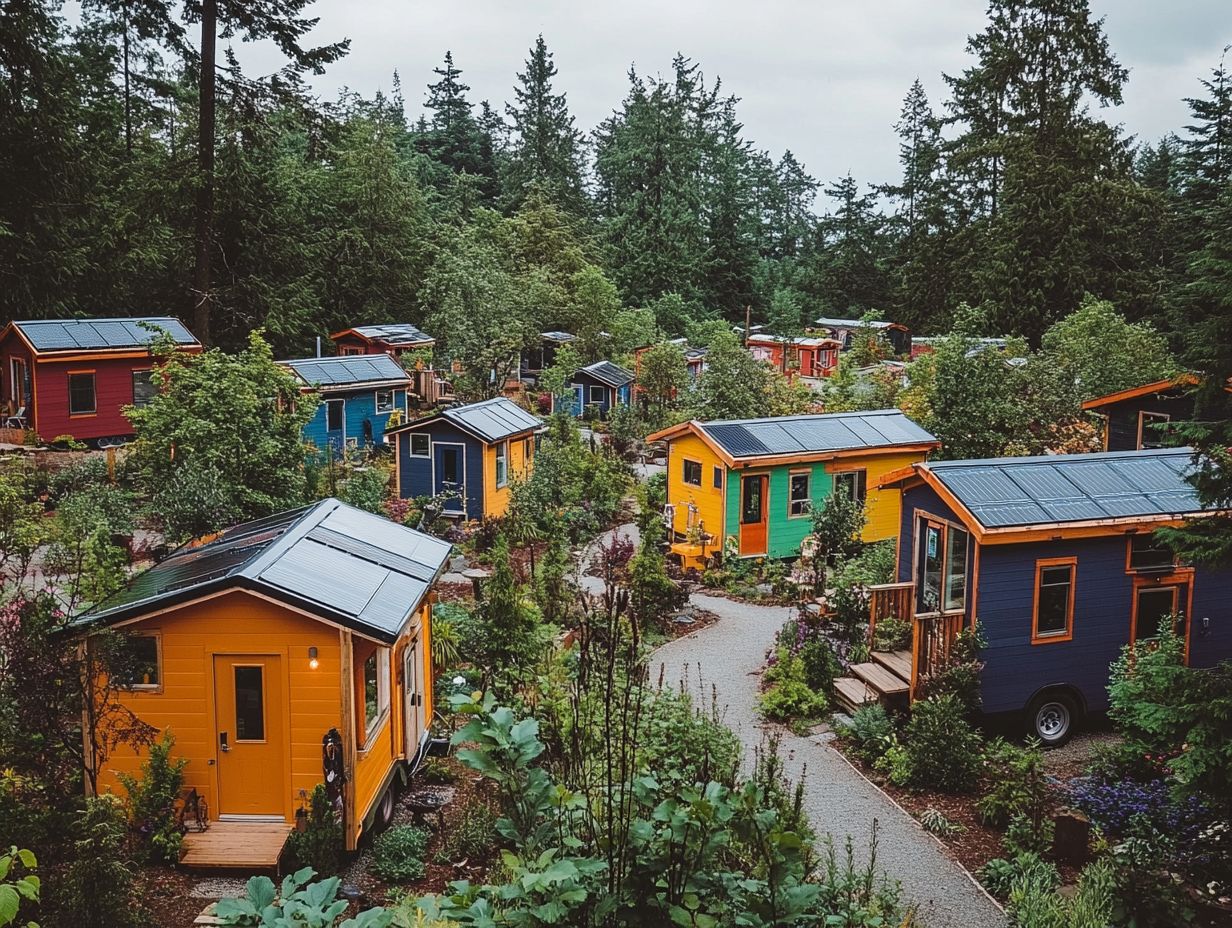 A visual representation of key takeaways related to off-grid living in tiny house communities.