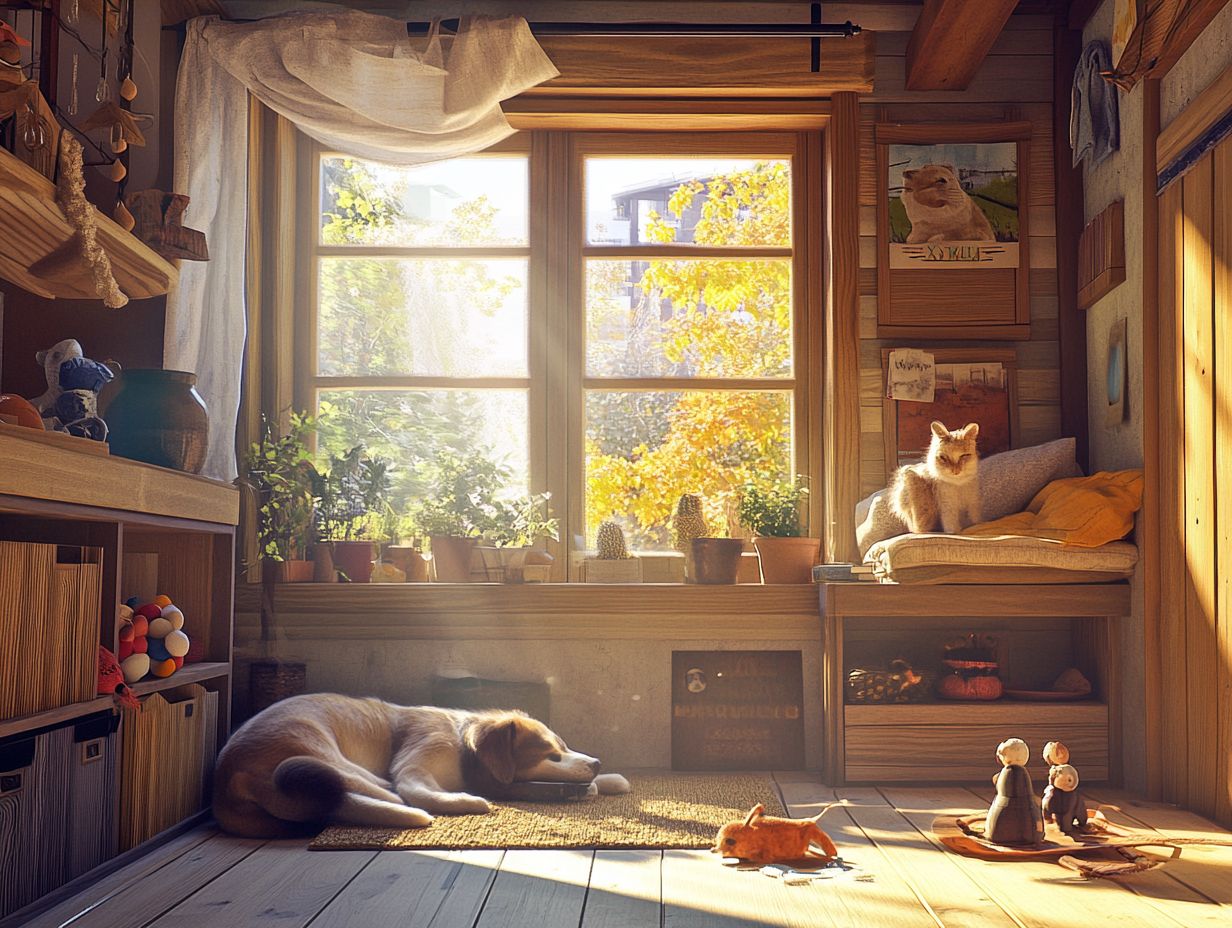 A visual guide on living with pets in a tiny house