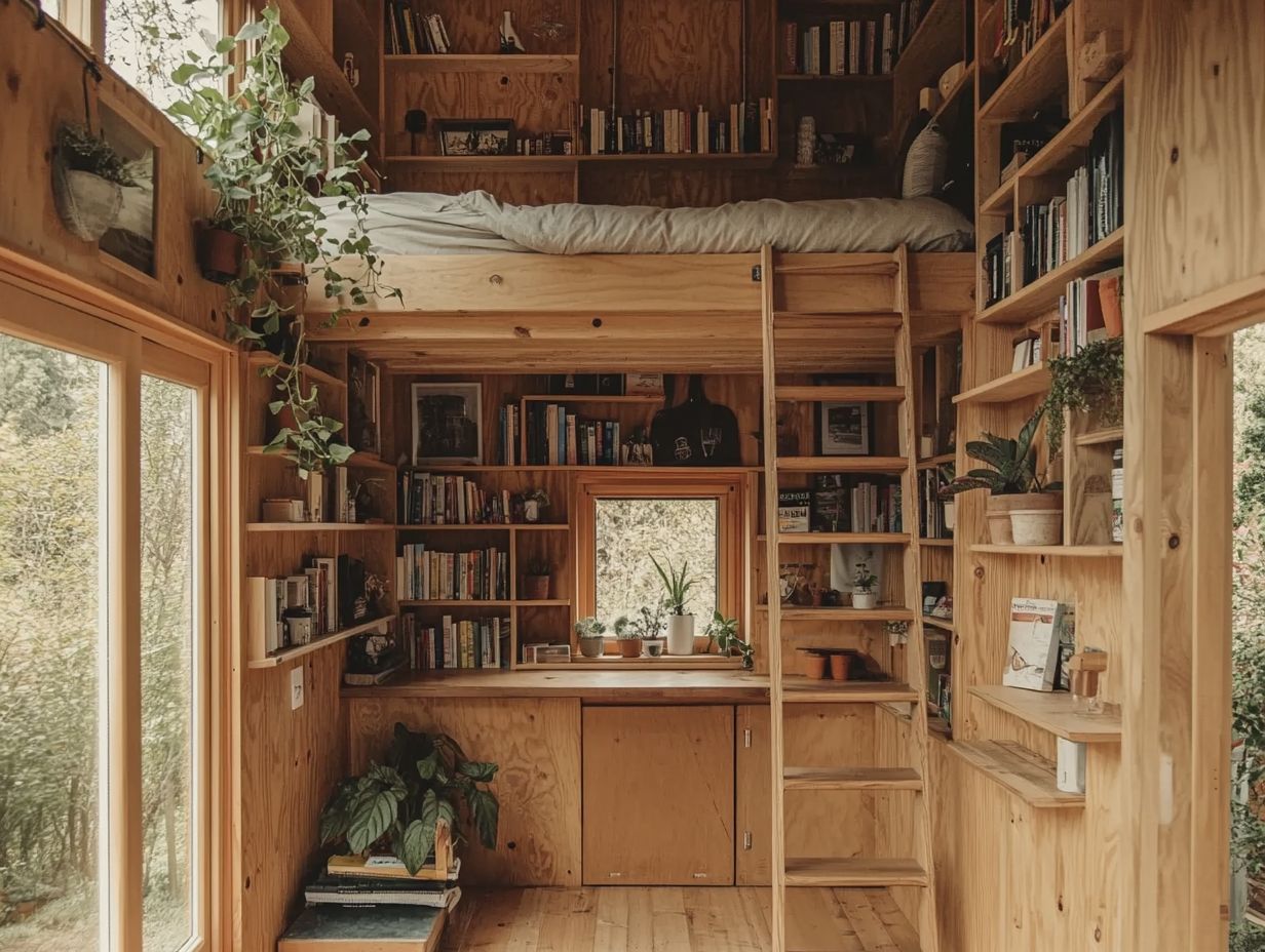 Image showcasing innovative storage solutions in a tiny home