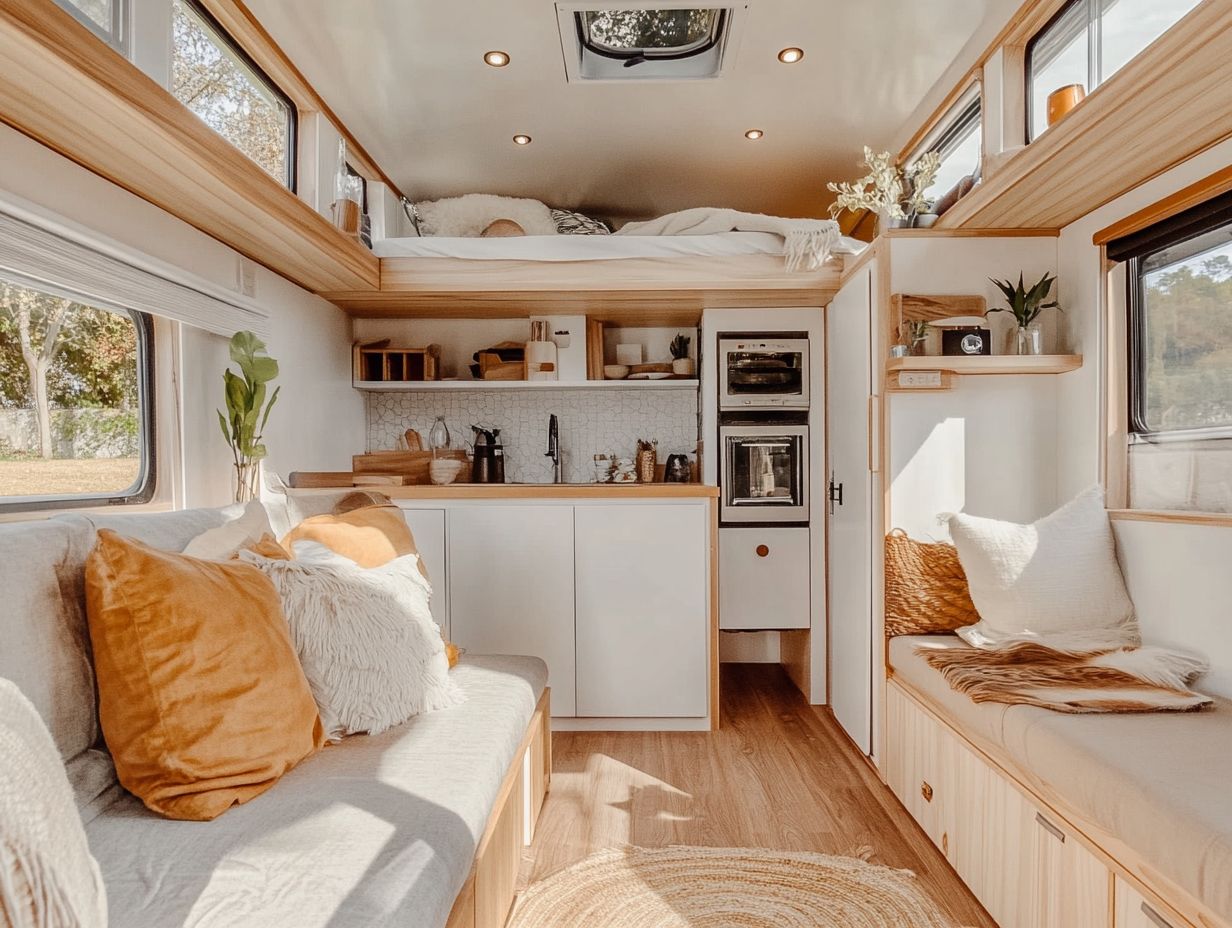 An example of a well-organized and designed tiny house interior