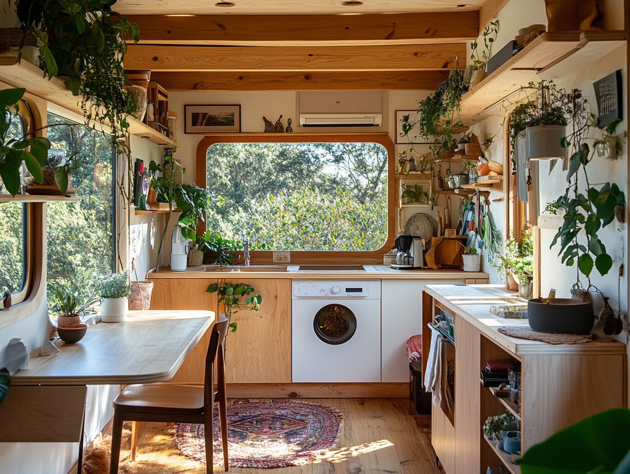 Sustainable tiny home materials that maximize space