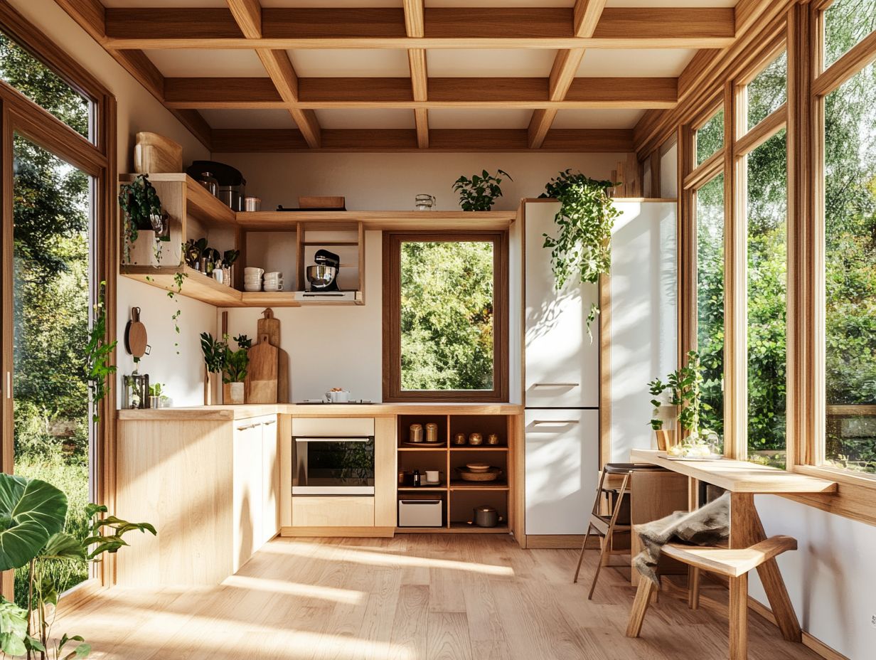 Example of space-saving multi-functional furniture in a tiny home