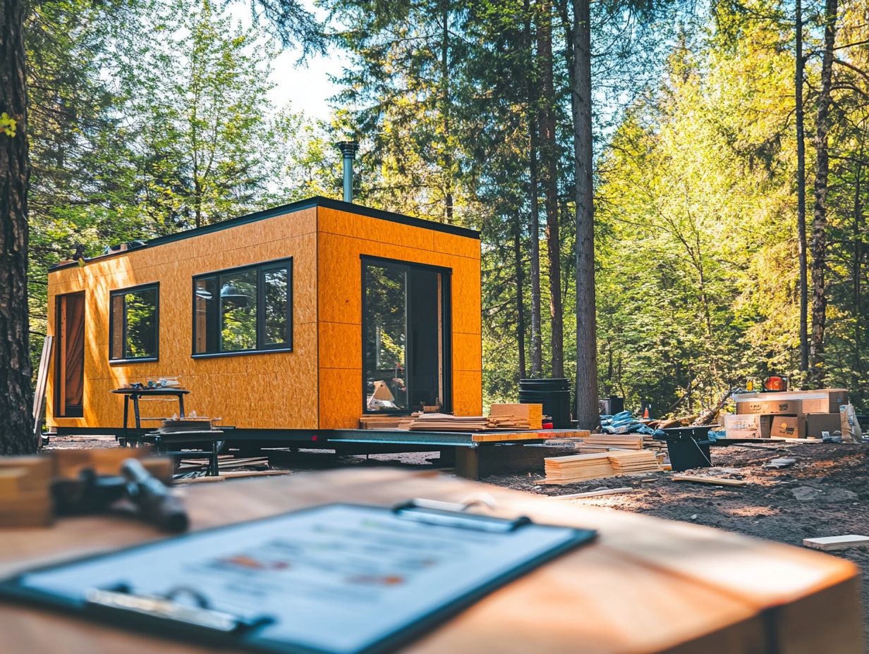 Visual guide to permits needed for tiny house construction.