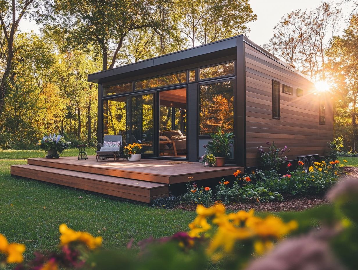 Image depicting various sustainable materials used in tiny house construction