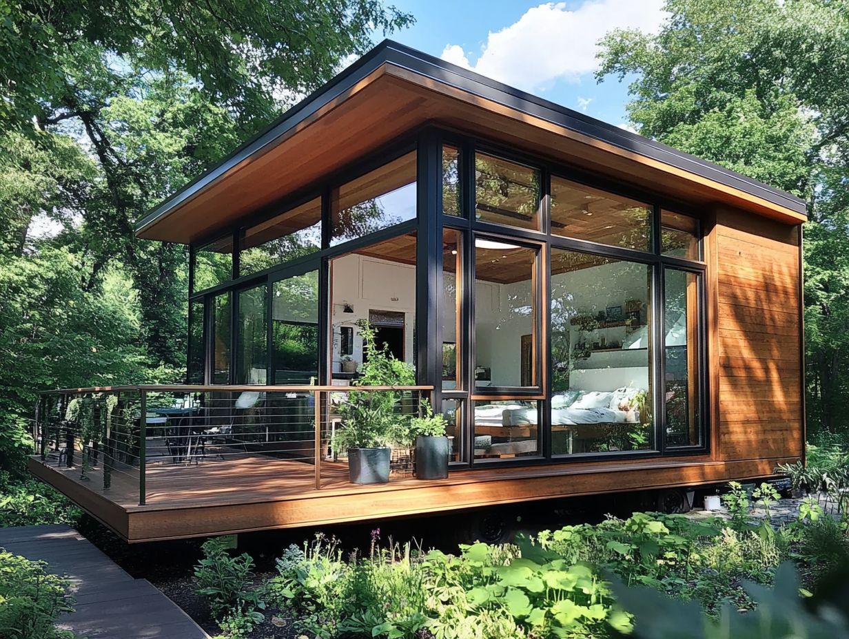 Tiny house with renewable materials and energy-efficient features