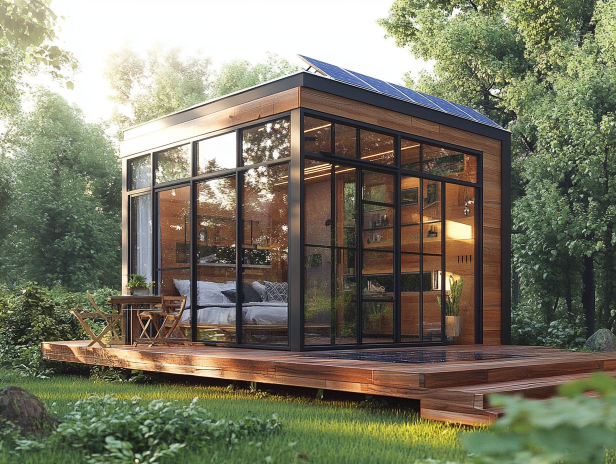 Innovative tiny house design with sustainability features