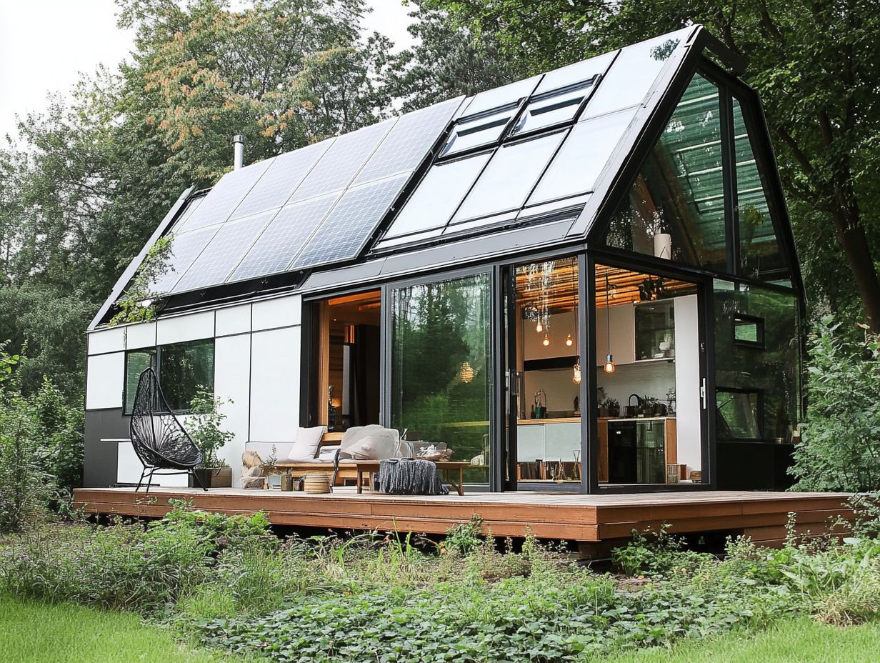 A modern tiny house showcasing innovative design and sustainability