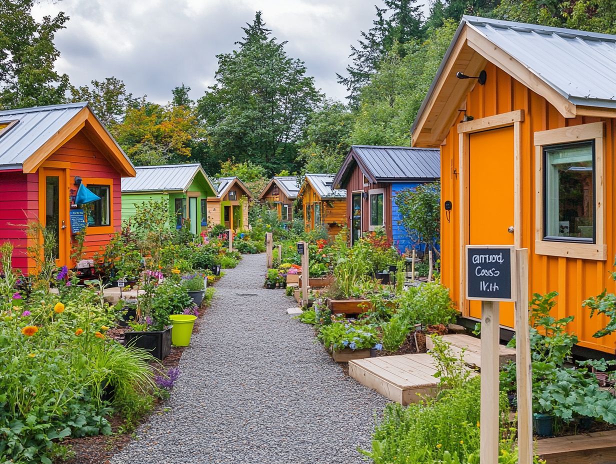 Illustration of community rules in a tiny house living environment