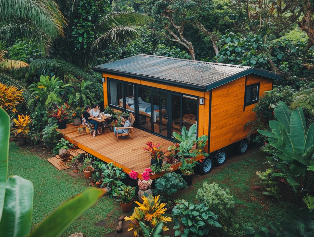 Outdoor spaces enhancing tiny house living