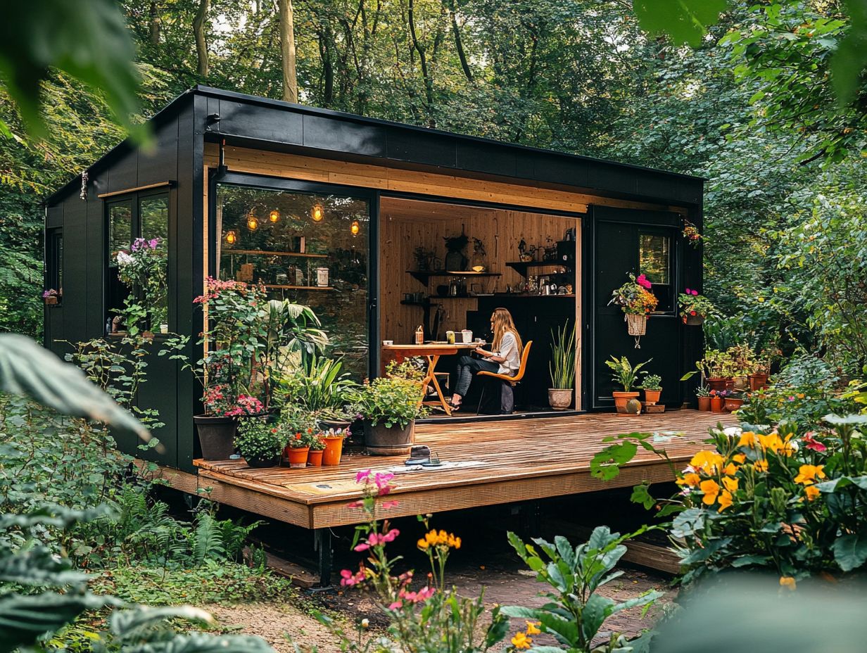 Design concept for outdoor spaces in tiny houses