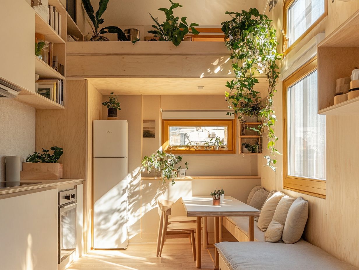 A peaceful tiny living space promoting mental wellness