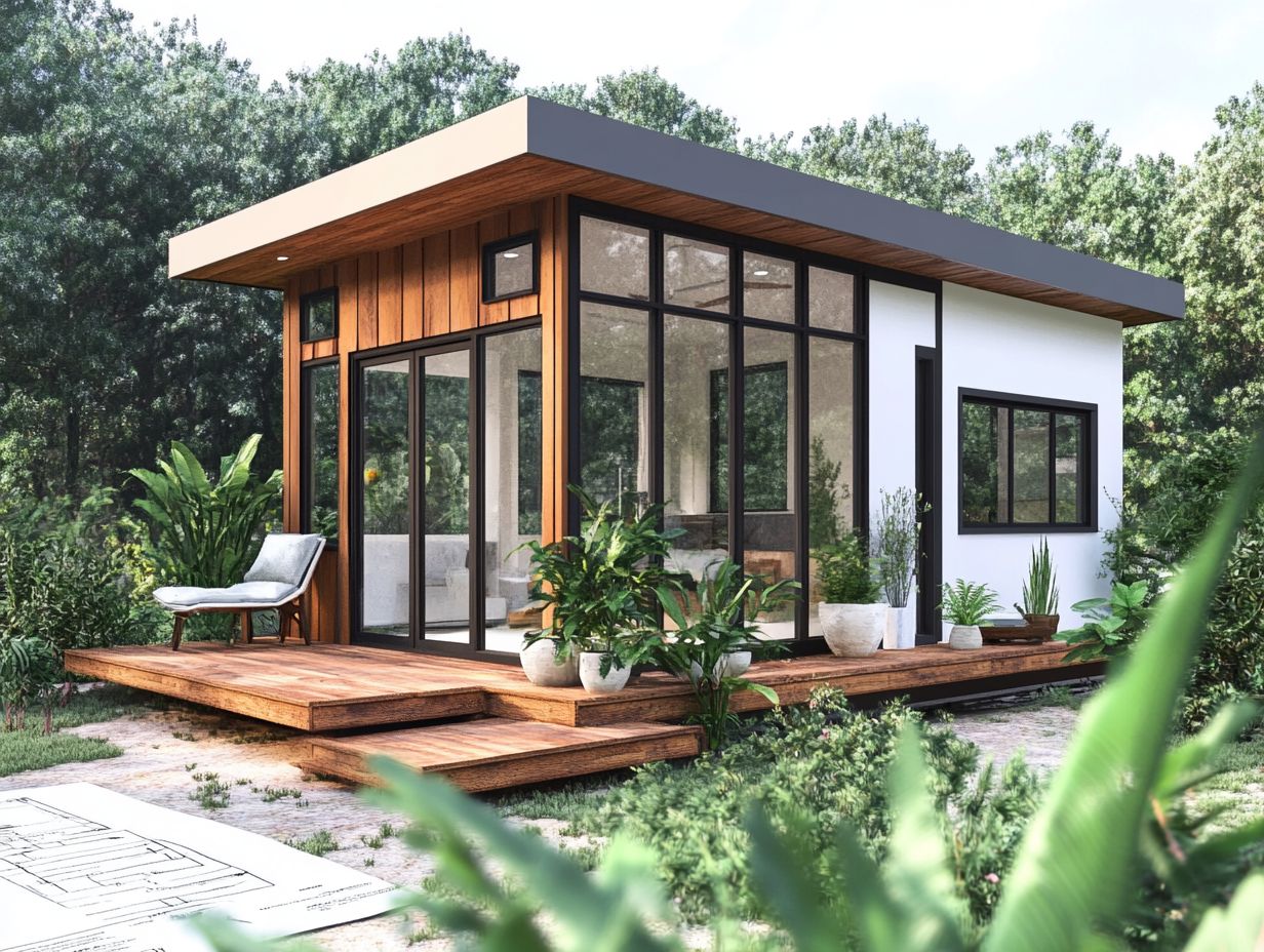 Graphic illustrating key takeaways from building codes in tiny house design.