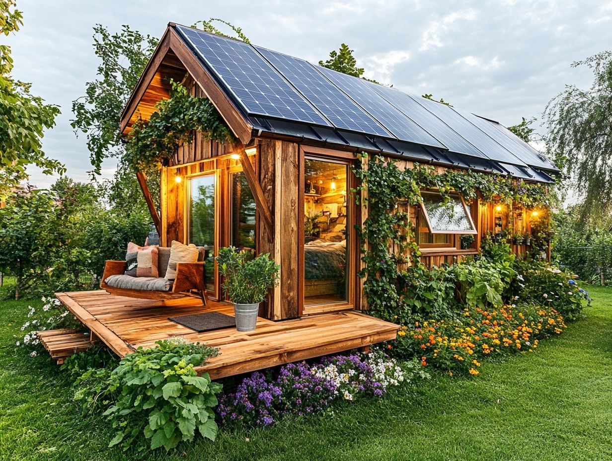 How can sustainability be incorporated into the design of a tiny house?