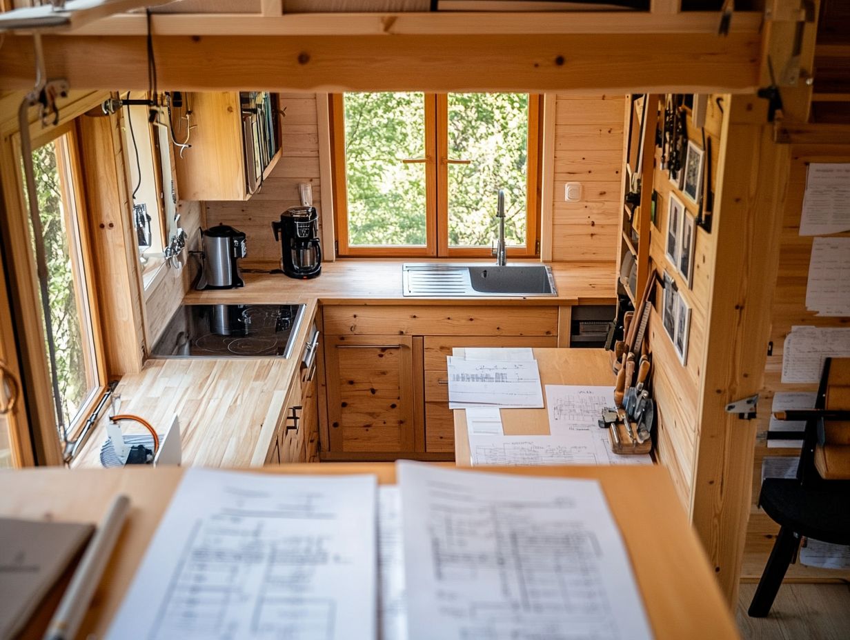 An infographic illustrating health and safety codes for tiny homes