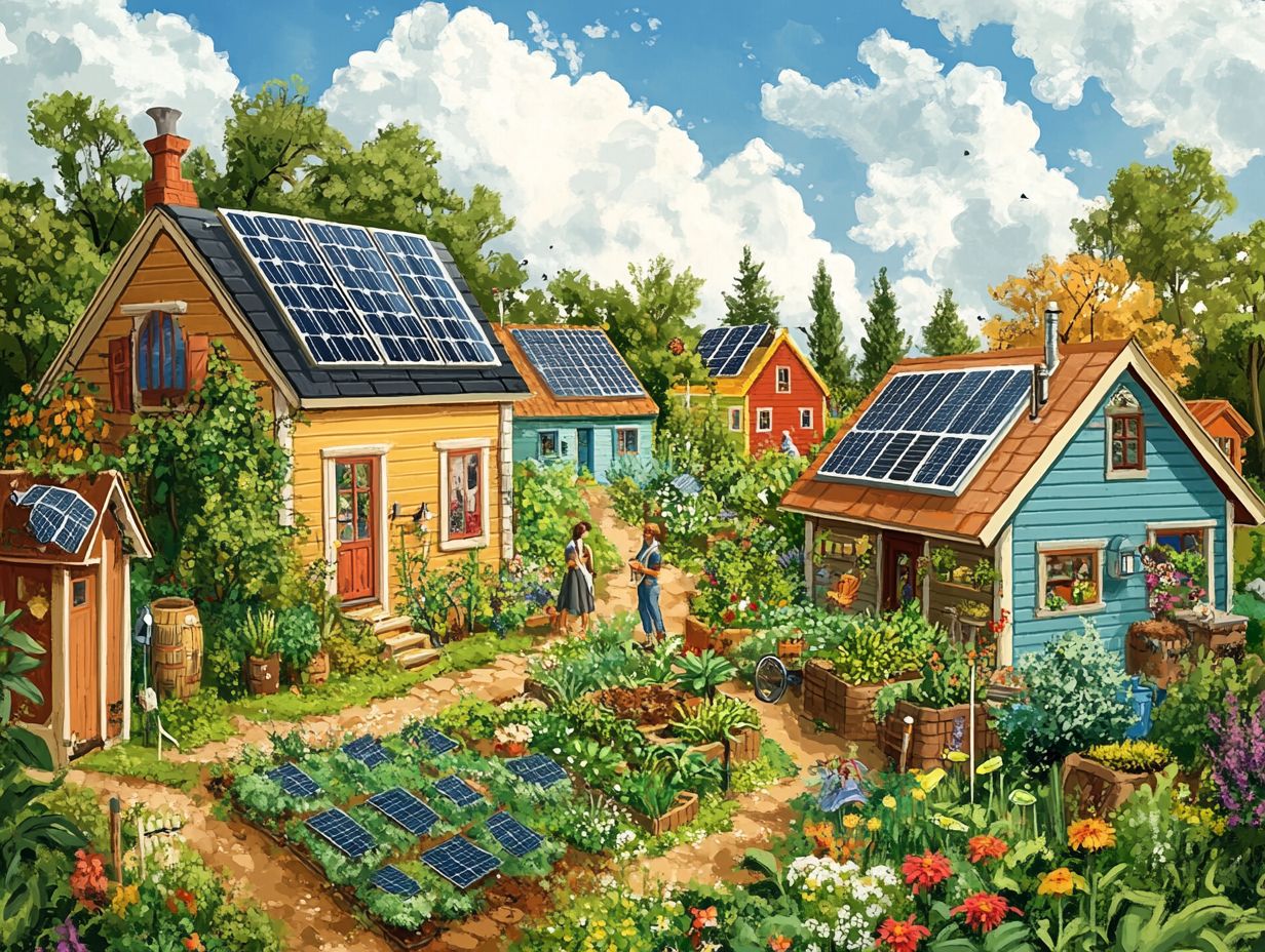 Image showing a tiny house community promoting eco-friendly living.