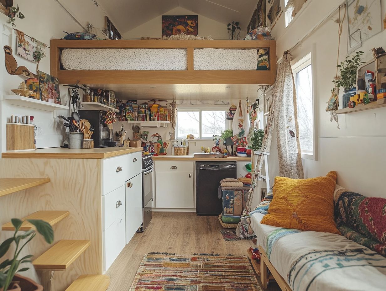 What are some design ideas for a tiny house for families with kids?