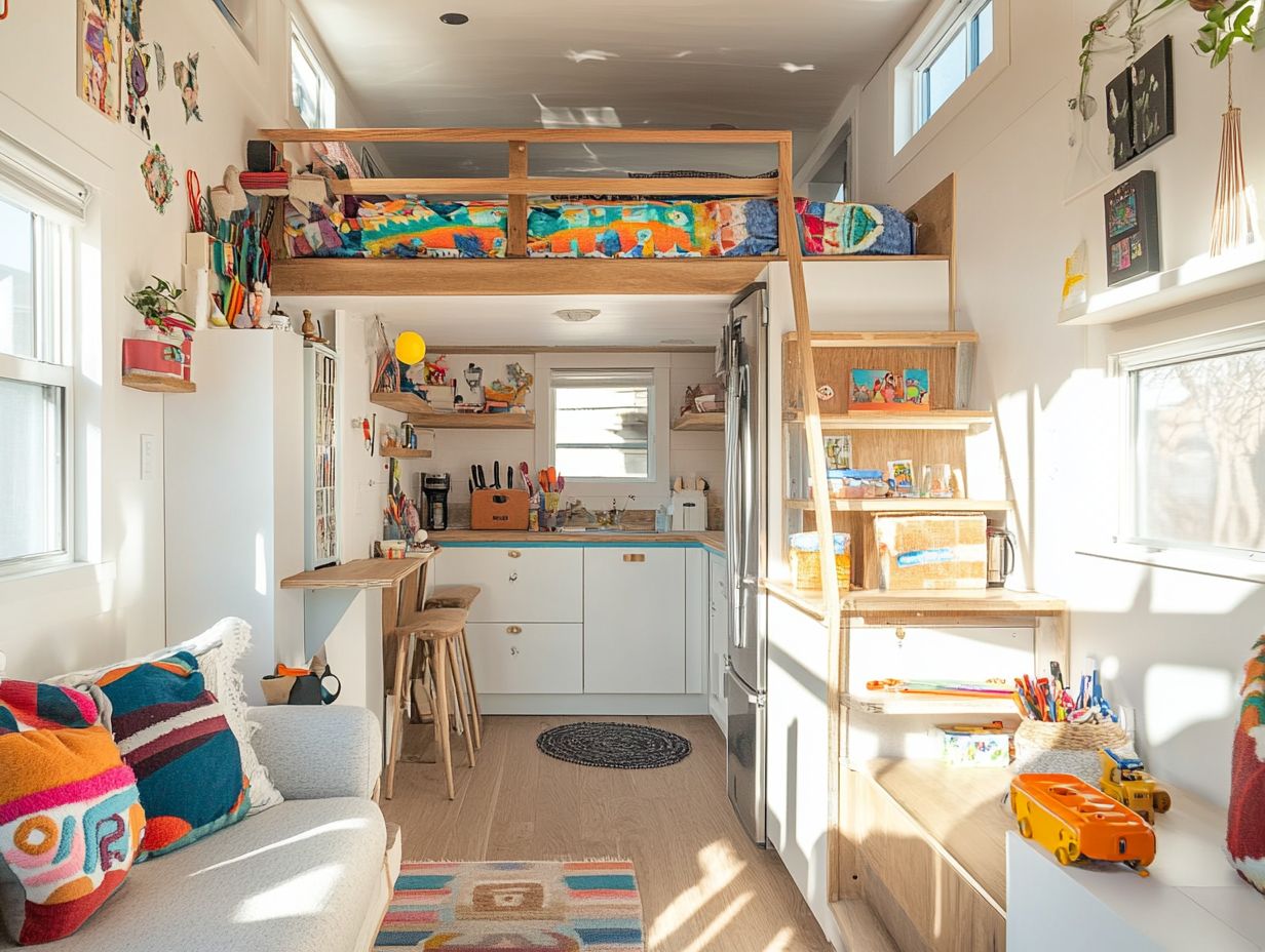 A family enjoying the benefits of living in a tiny house together.