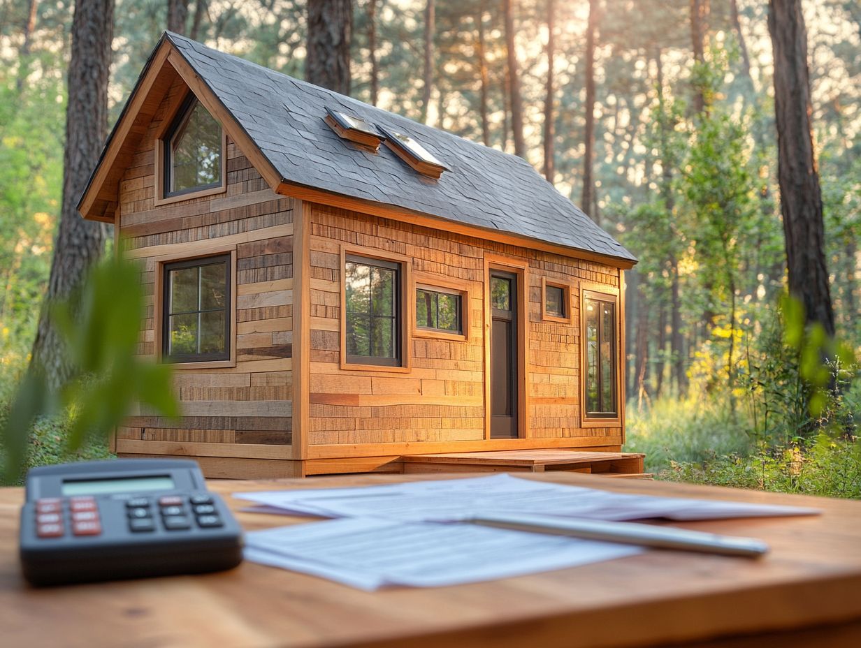 Visual representation of insurance and liability considerations for tiny house financing