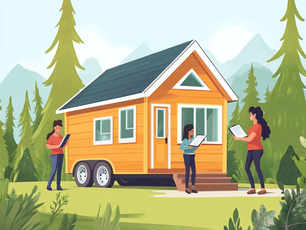 A family enjoying the benefits of living in a tiny house