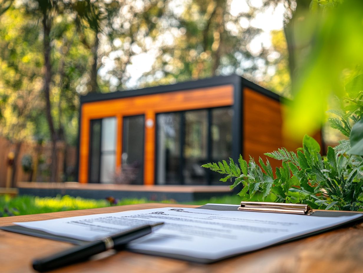 Visual representation of financing and insurance for tiny houses