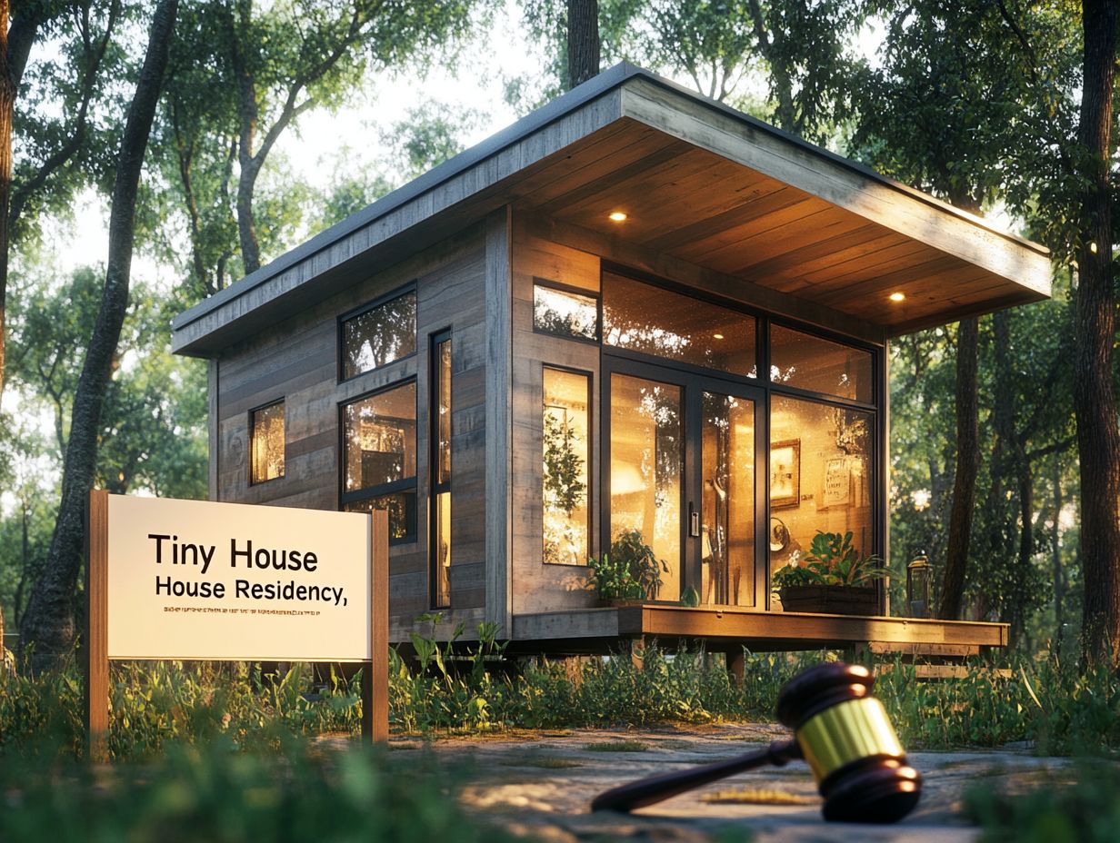 Infographic illustrating key takeaways about tiny house residency