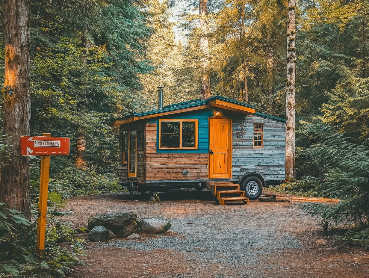 A tiny home nestled in nature, showcasing the beauty of alternative living.