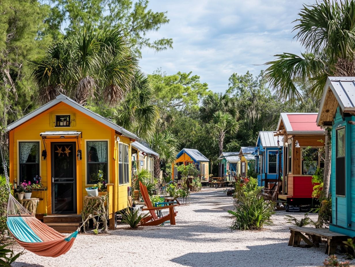 A scenic view of the top tiny house communities in Florida.