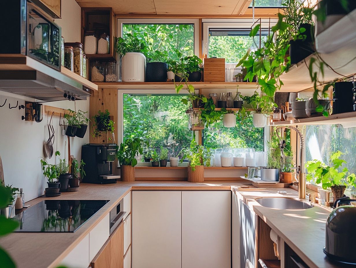 A blueprint of an eco-friendly tiny house design