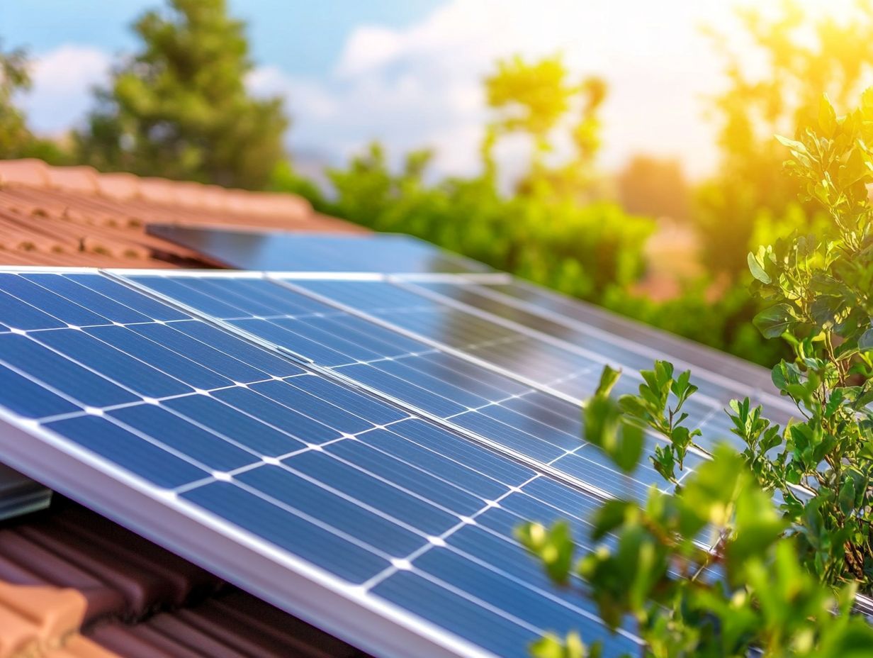 Solar panels installed on a rooftop