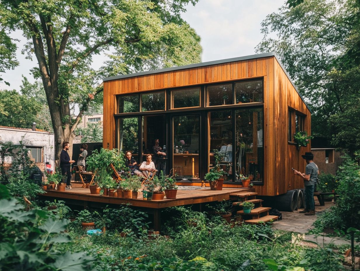A person building their own tiny house