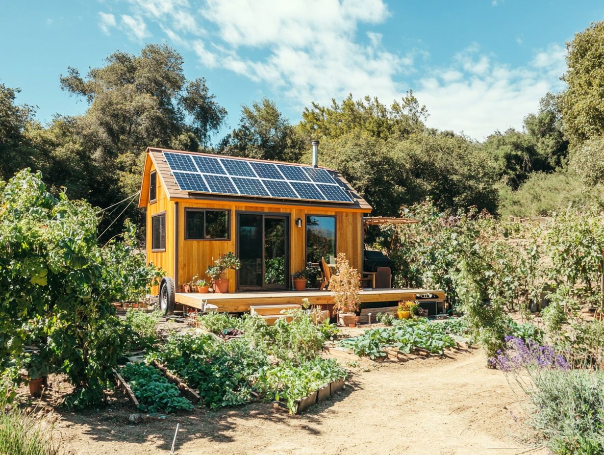 A visual representation of sustainable living through tiny houses