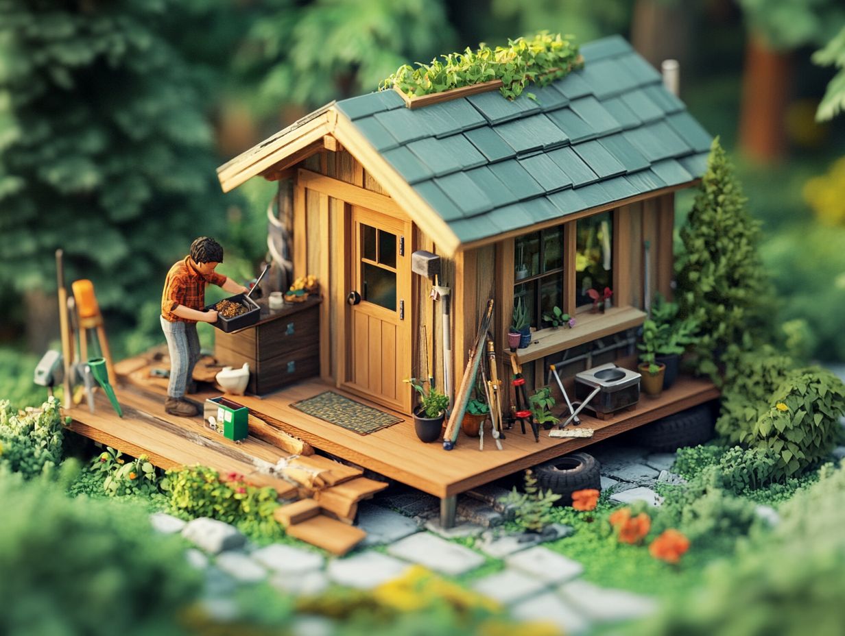 Image showing maintenance tasks for a tiny house.